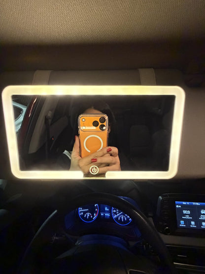 Cosmetic Rechargeable LED Light Mirror for Car Visor