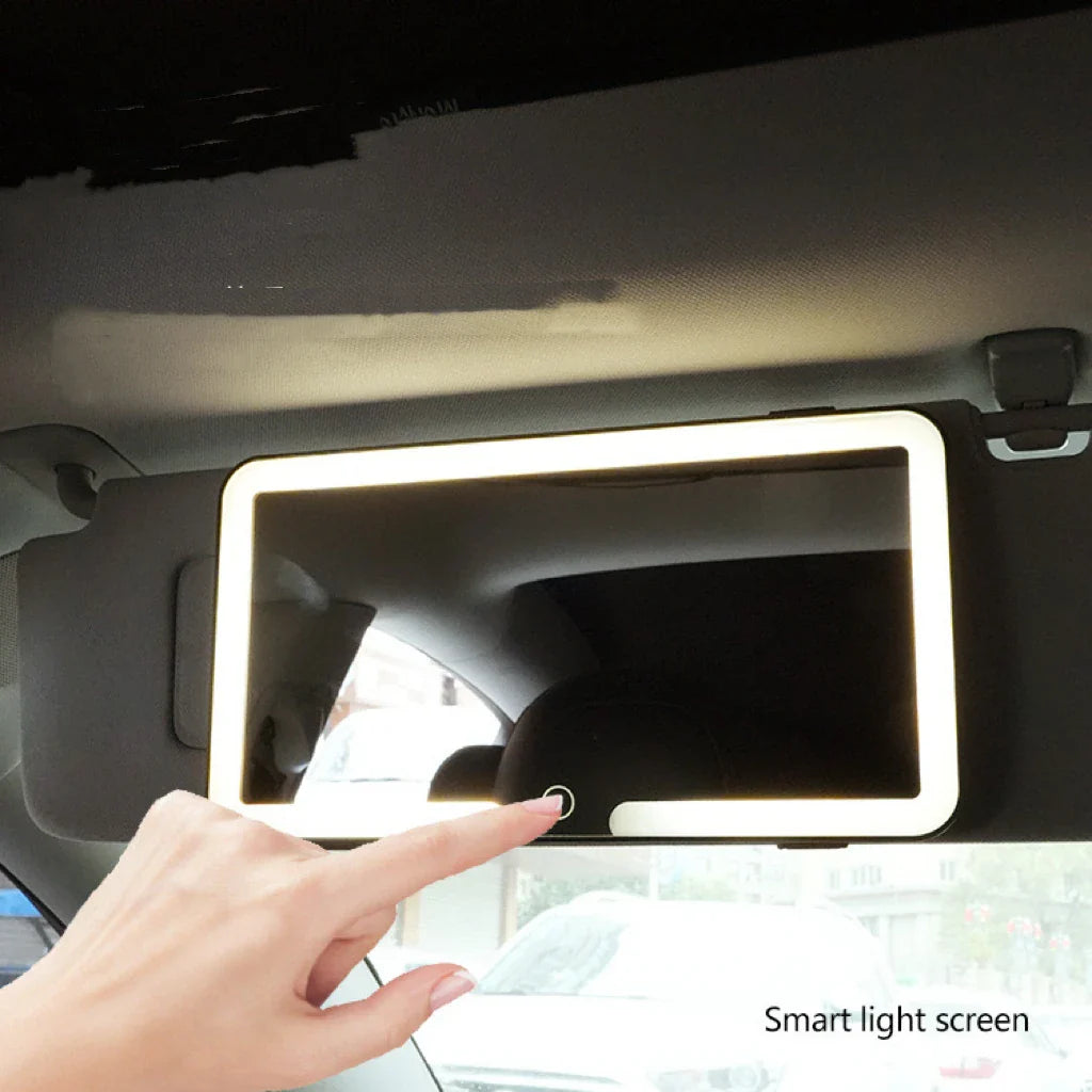 Cosmetic Rechargeable LED Light Mirror for Car Visor