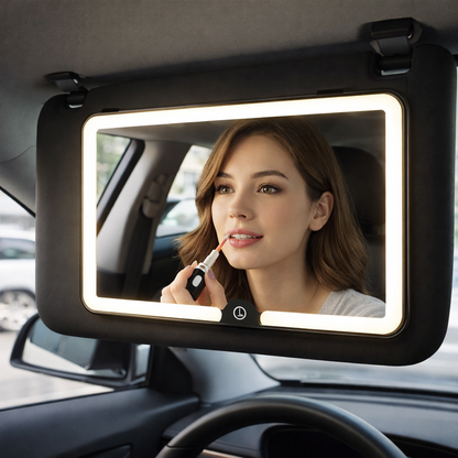 Cosmetic Rechargeable LED Light Mirror for Car Visor